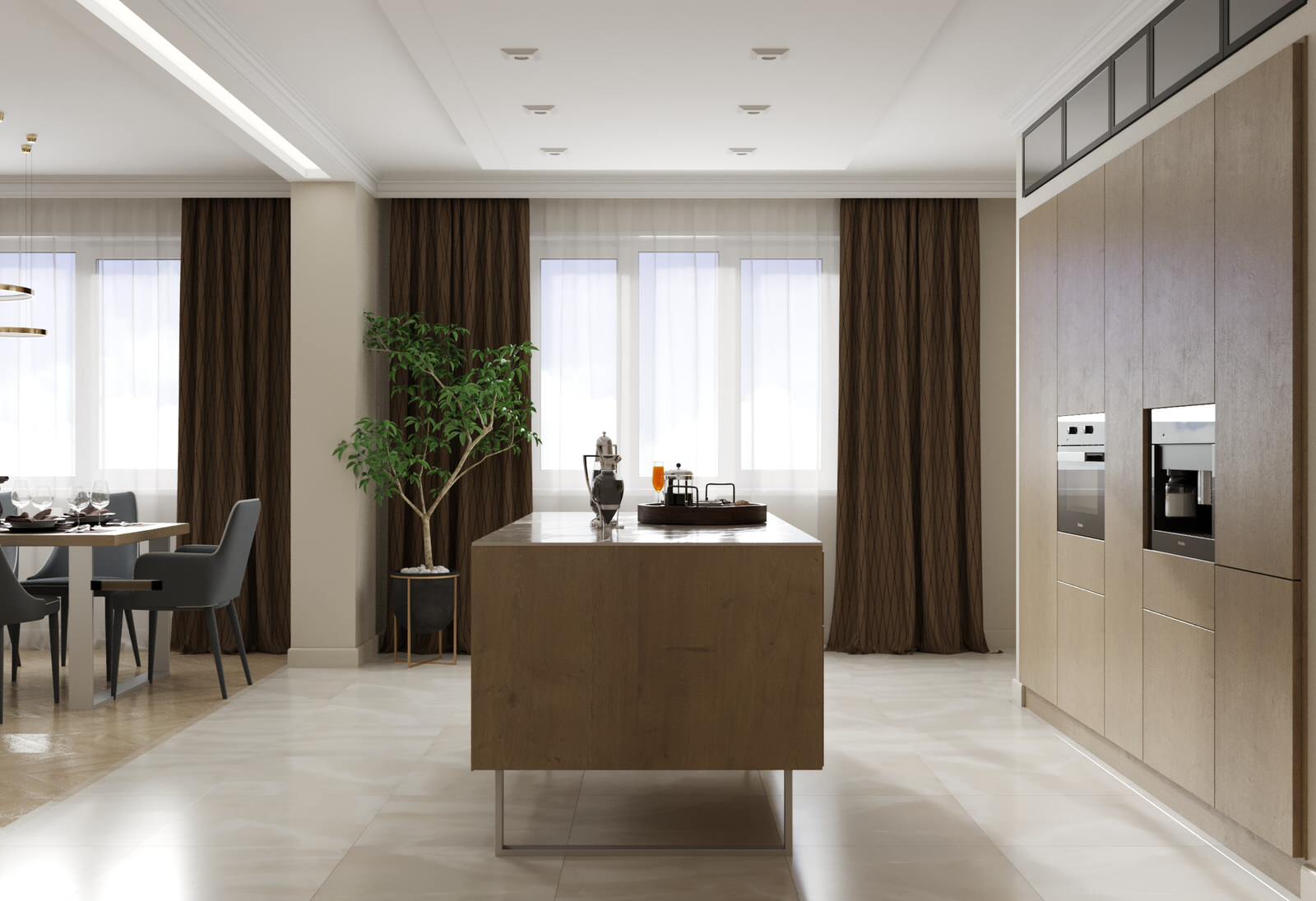 Визуализация квартиры 135 кв ЖК Даудель г.Тюмень