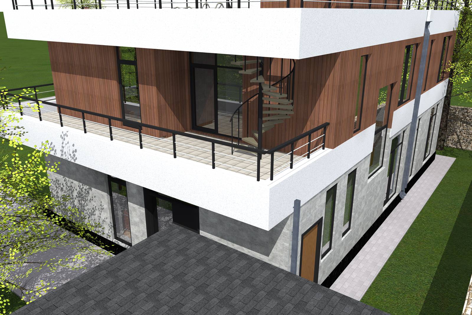 Проект дома с корпусом для сдачи в аренду