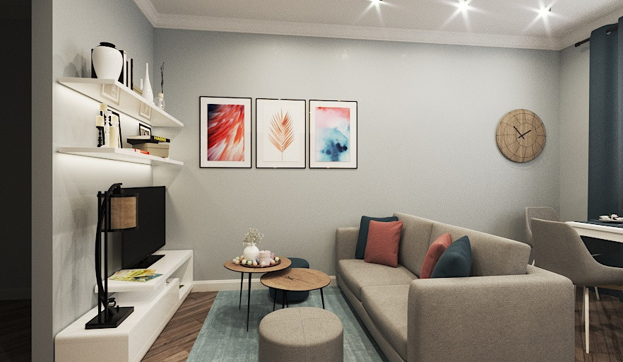 Обложка проекта: Кухня-гостиная в современном стиле