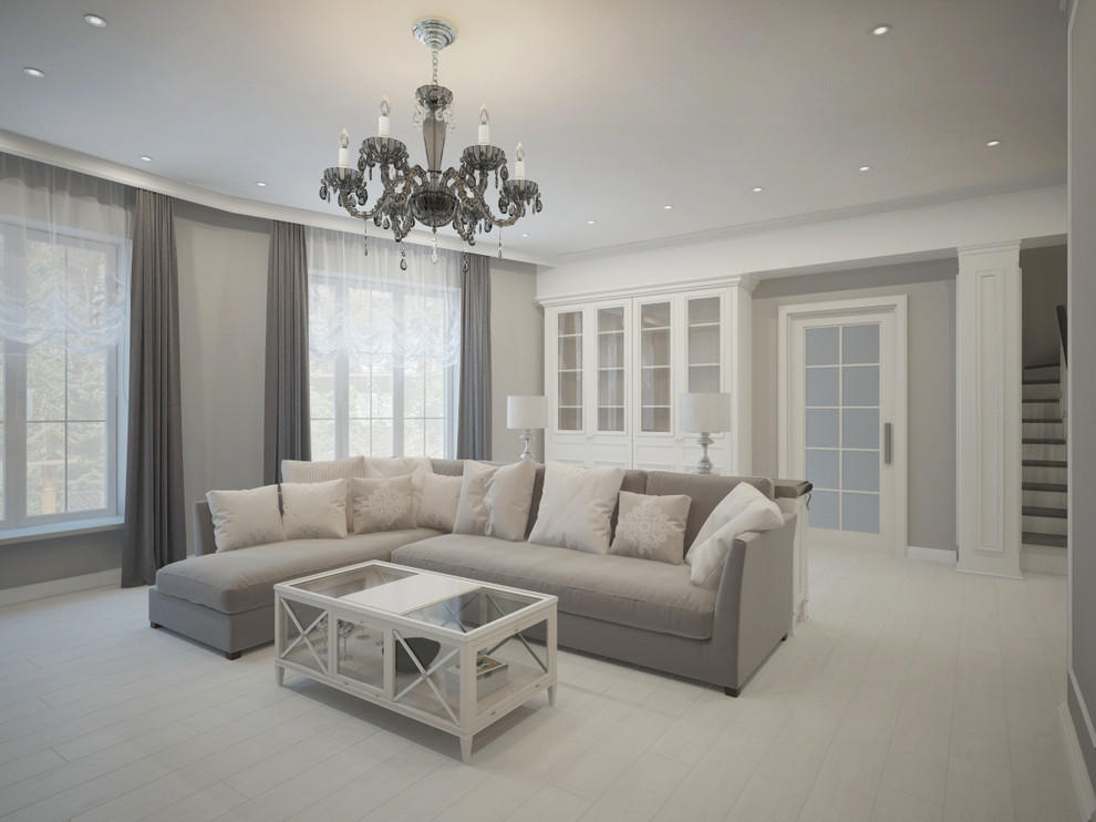 Современная классика - первый этаж коттеджа