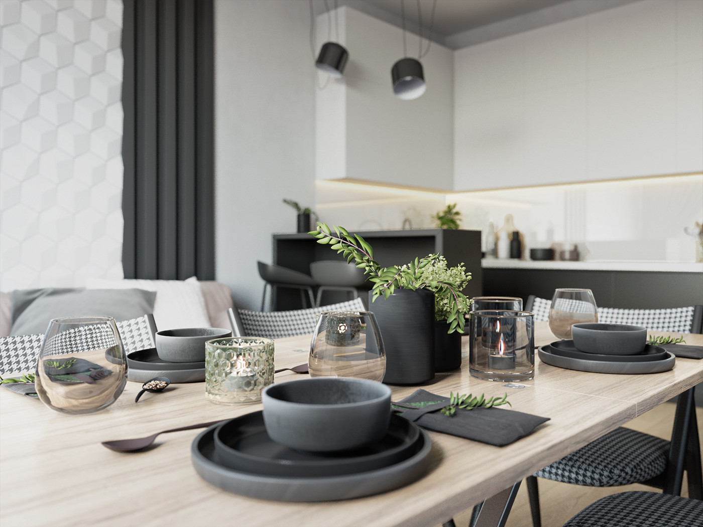 Квартира для семьи с тремя детьми "Стоун терапия"