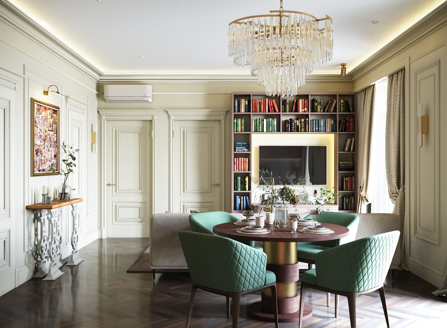 Кораллово-оливковый микс