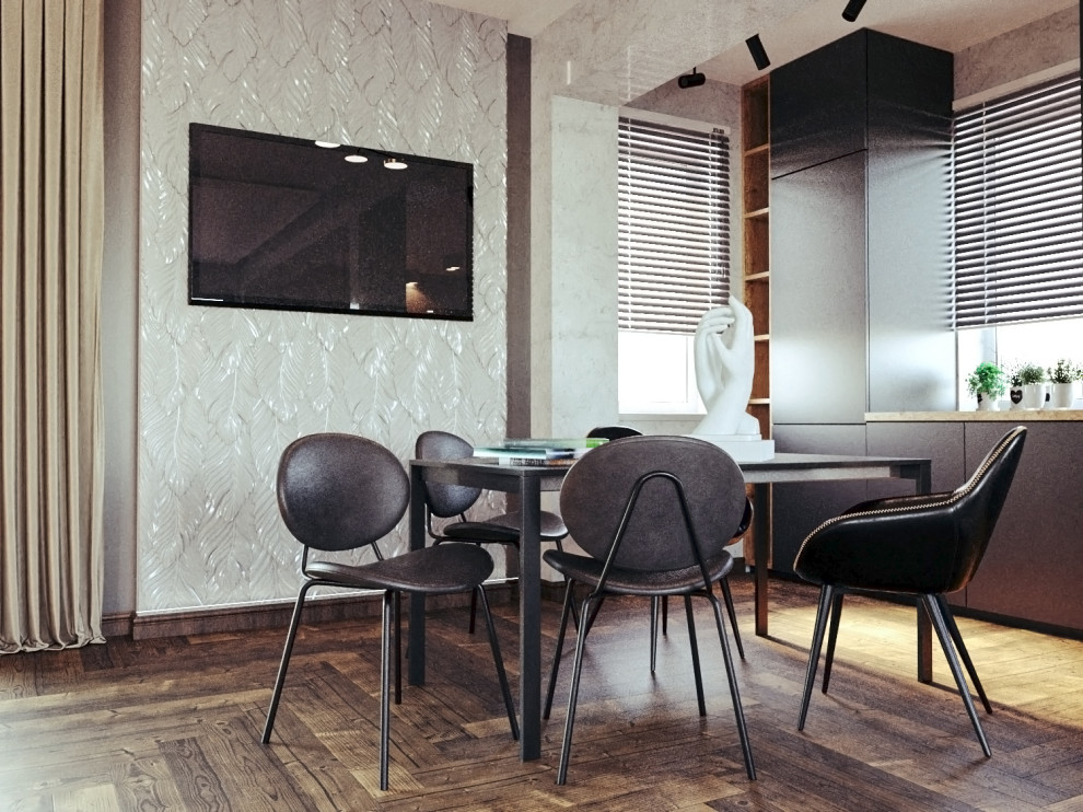 Дизайн кухни-гостиной 72 м.кв.