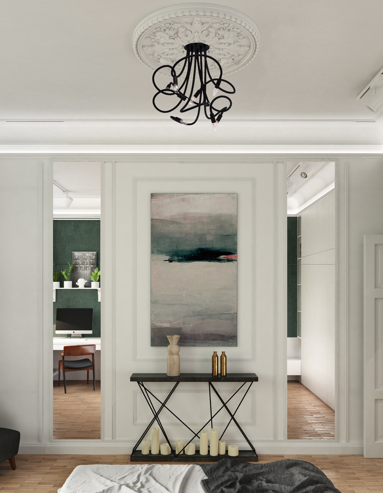 Белая квартира в сталинке с элементами лофта