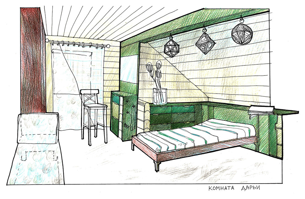 Интерьер загородного дома в Мичуринском