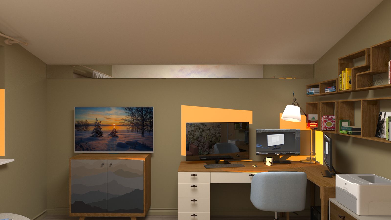 Кабинет загородного дома