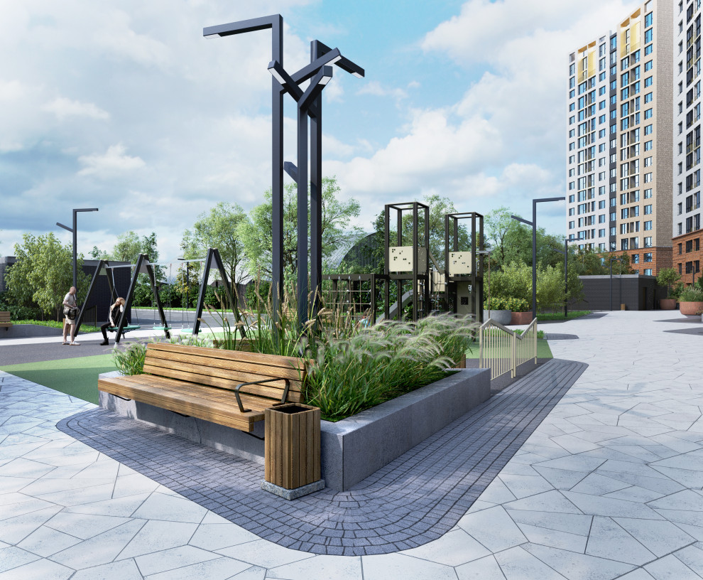 Благоустройство ЖК "НОРМАНДИЯ НЕМАН", СК "СТРИЖИ", Новосибирск