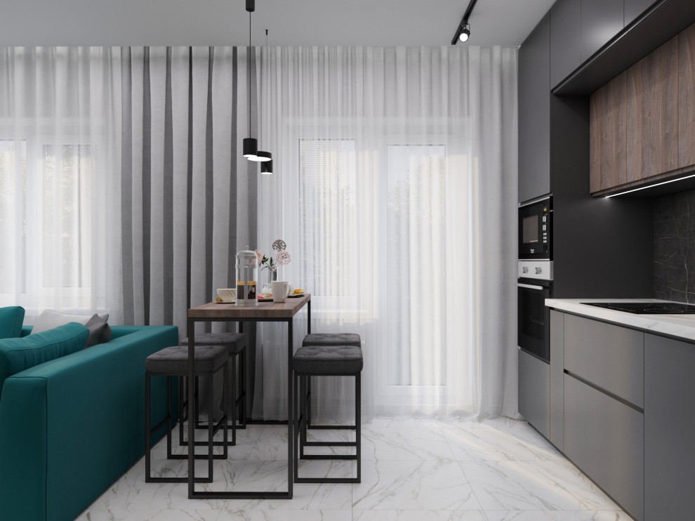 Кухня-гостиная в загородном доме. Кемеровская обл.