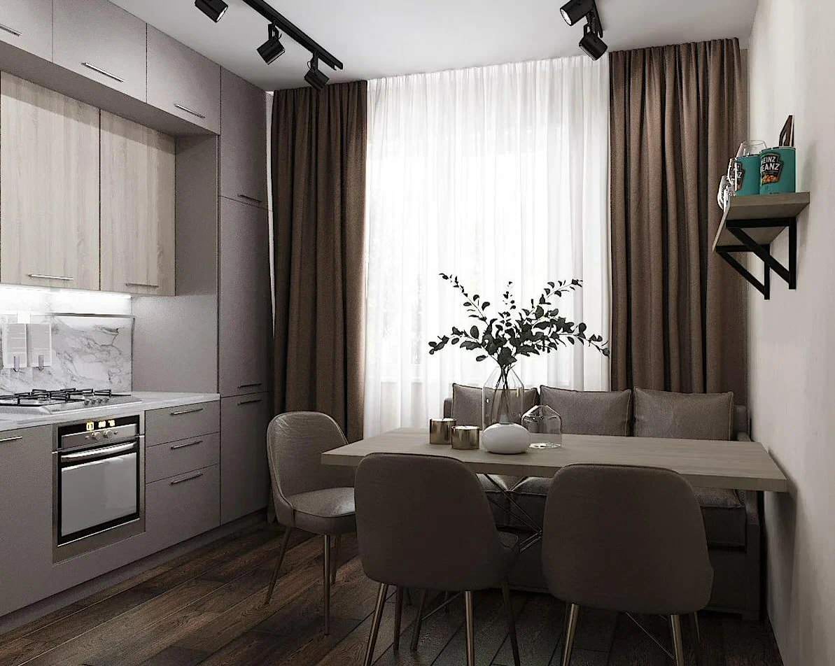 Современный интерьер на Максимо Горького 111,5 М2