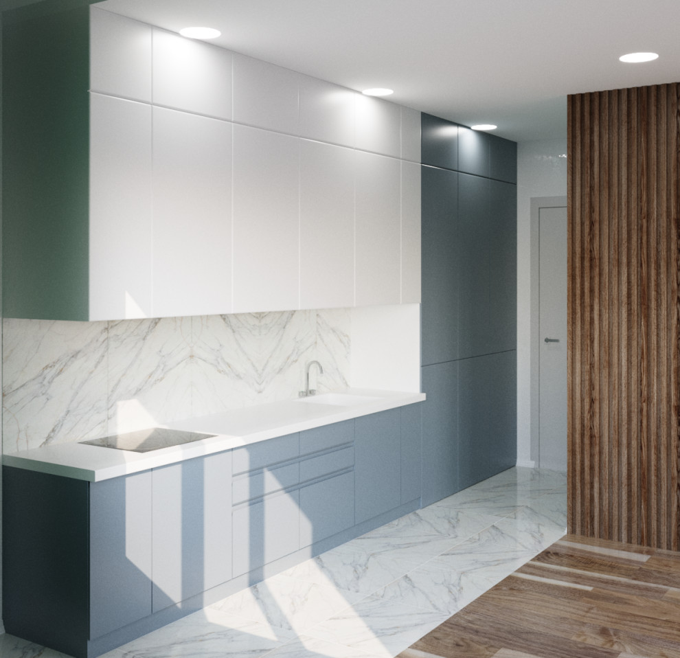 Квартира на Варшавке. Гостинная-кухня