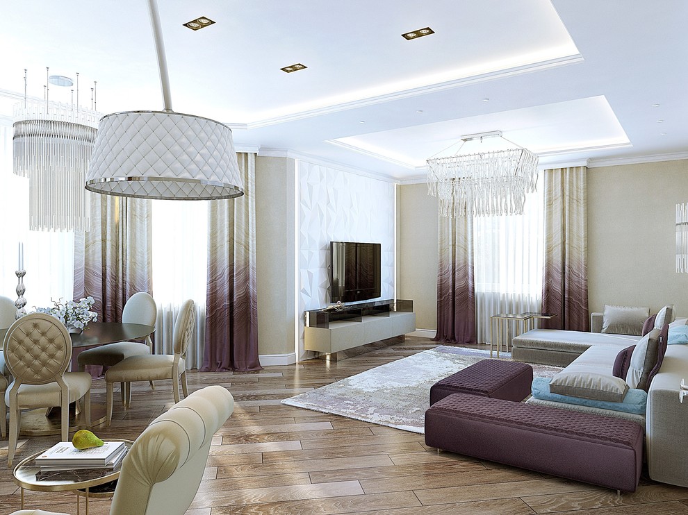 Living room with fireplace 43,4 m2