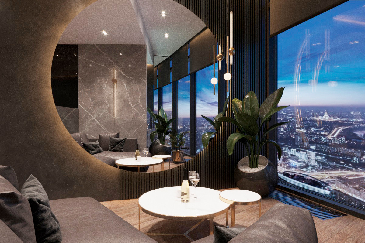 Обложка проекта: Moscow city. Federation Tower. Sexy room.