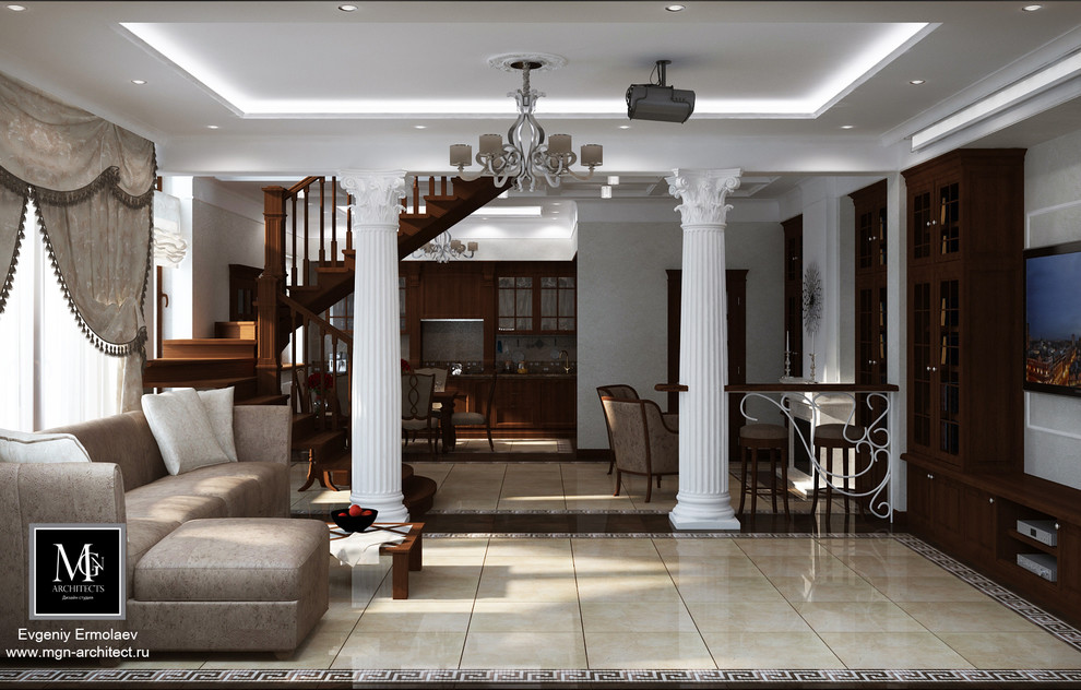 КП Иволги, дом в классическом стиле , темный вариант