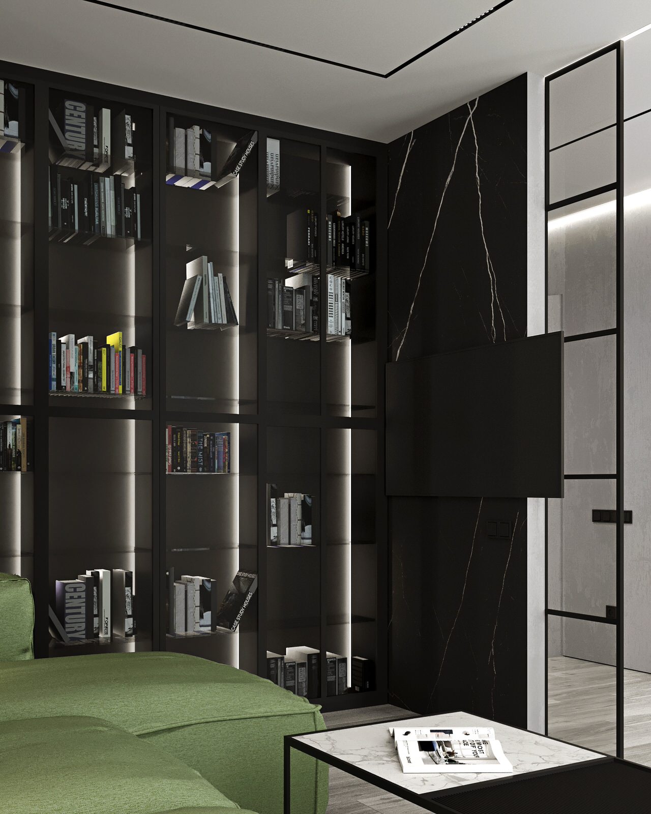 Дизайн Стильной Двухкомнатной Квартиры 74 м2 в жк Время в Москве