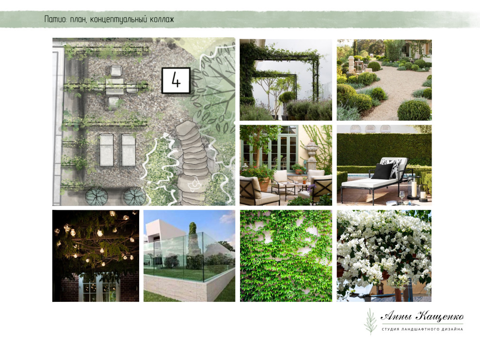 Проект участка с перепадом высот в средиземноморском стиле