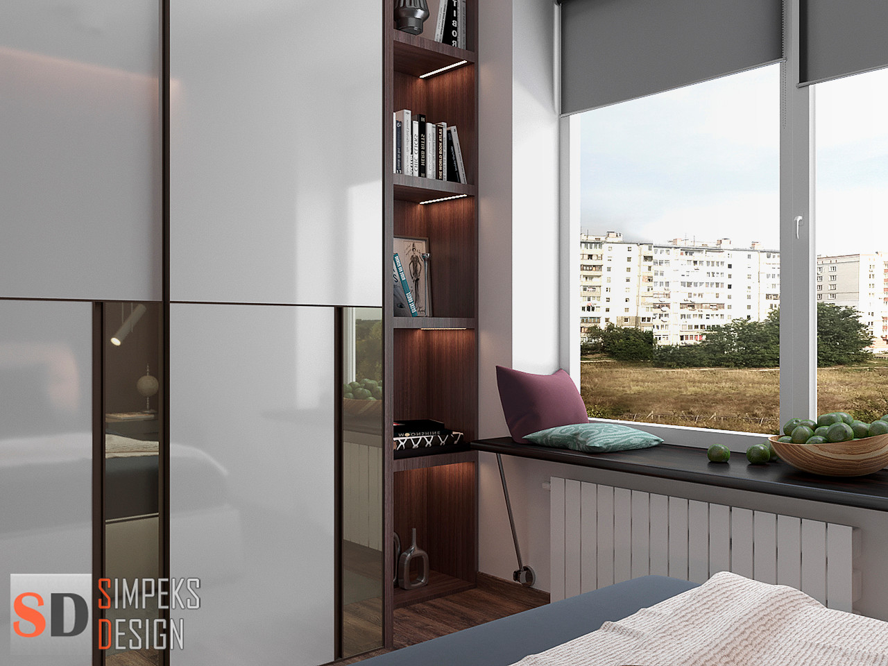 Window sill with seating