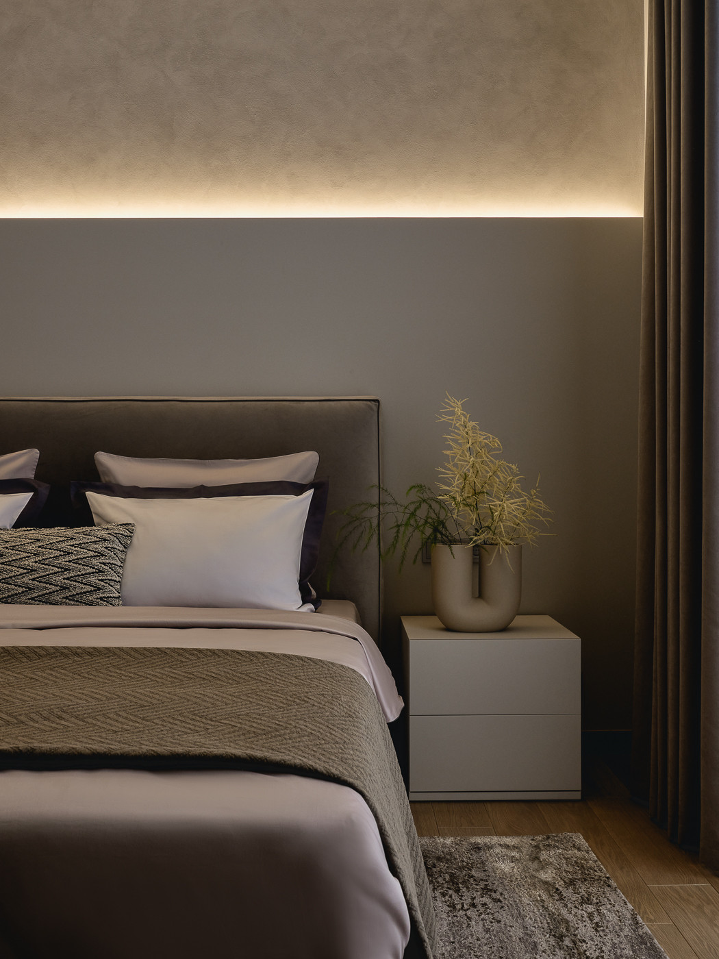 Гостевая спальня. Фрагмент с ночным освещением