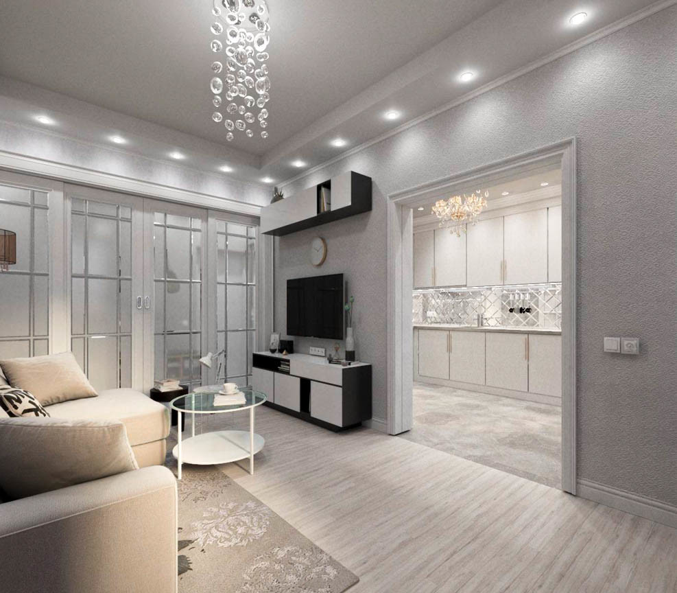 Обложка проекта: Просторная квартира в стиле современная классика