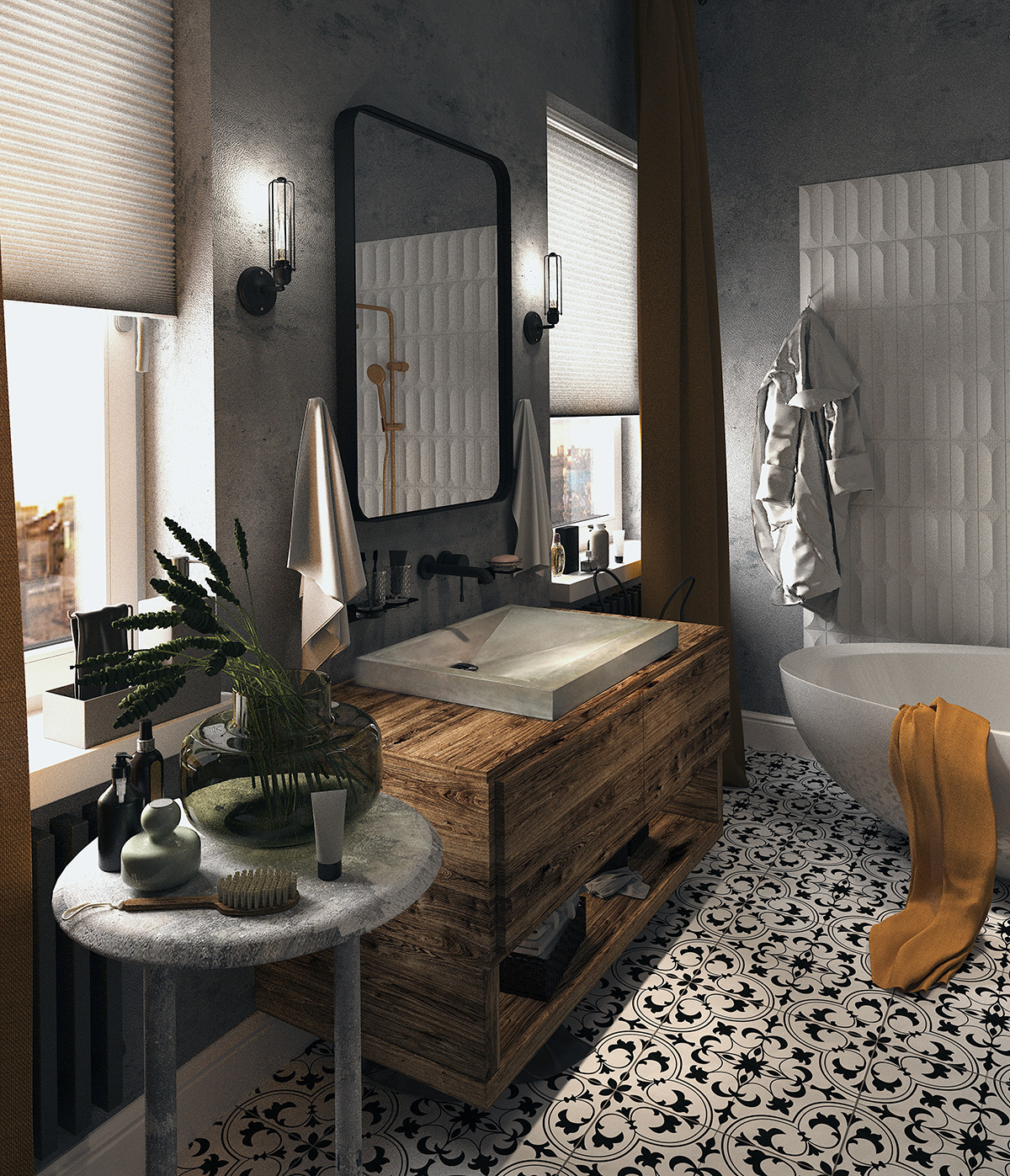 Бетонная мебель