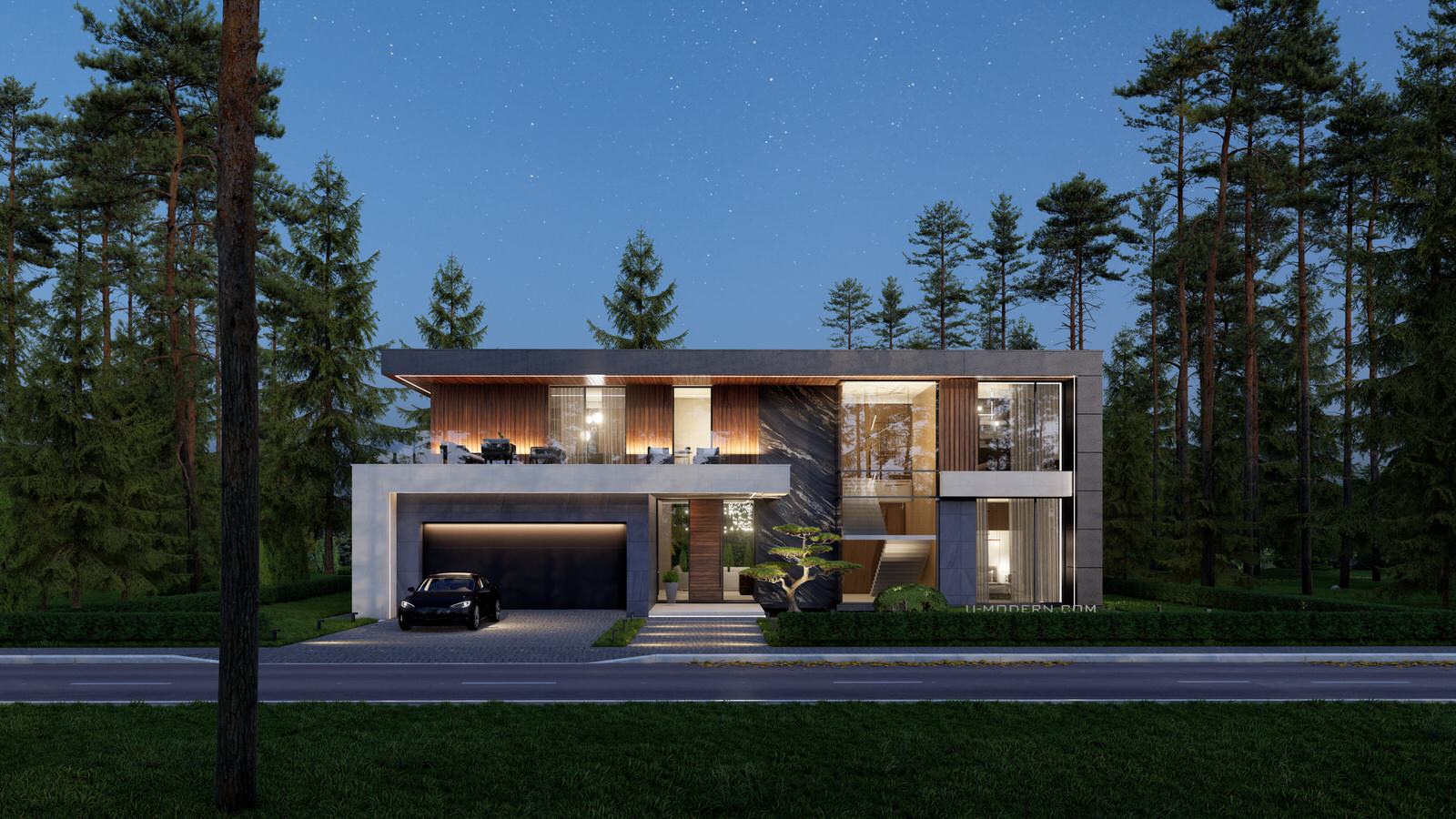 Дом в стиле минимализм