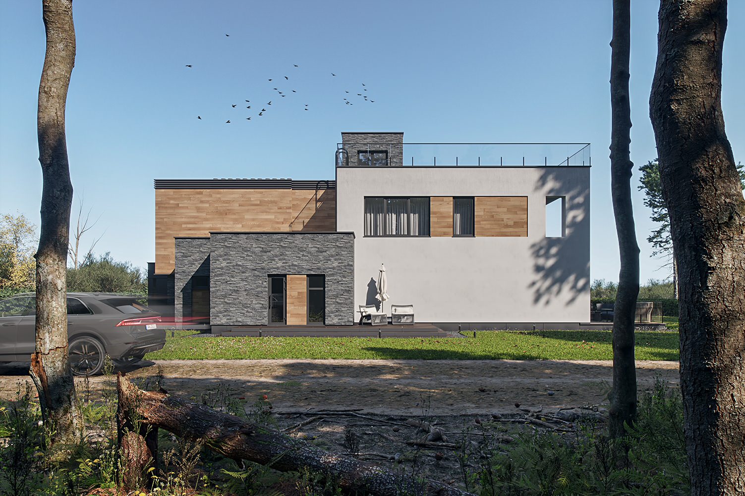 Загородный дом в современной стиле