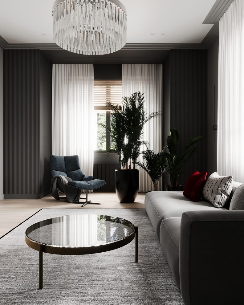 Стильный дом с красными акцентами