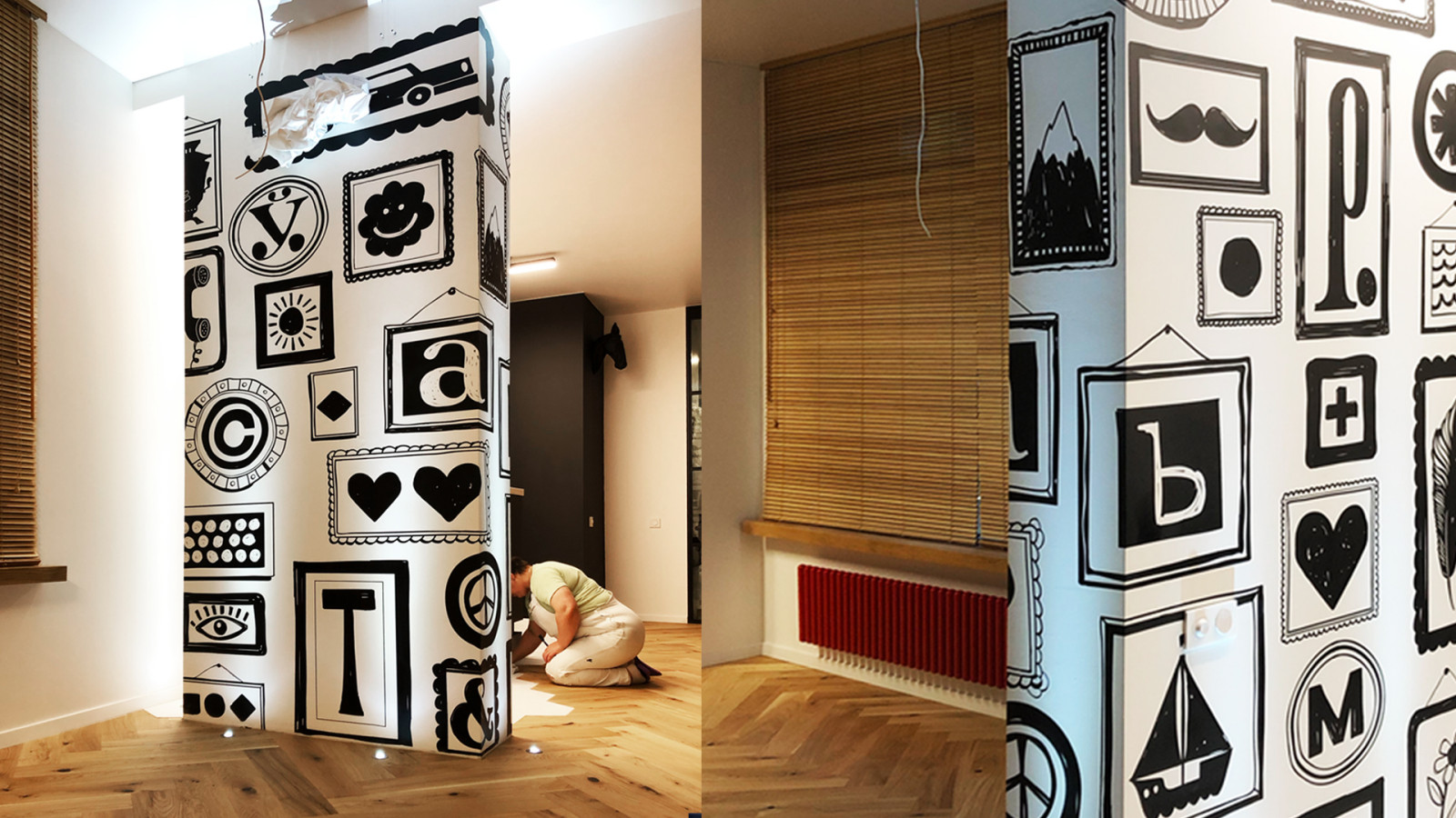 Оформление колонны