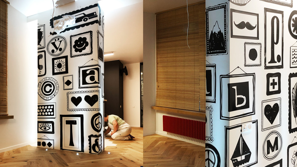 Оформление колонны