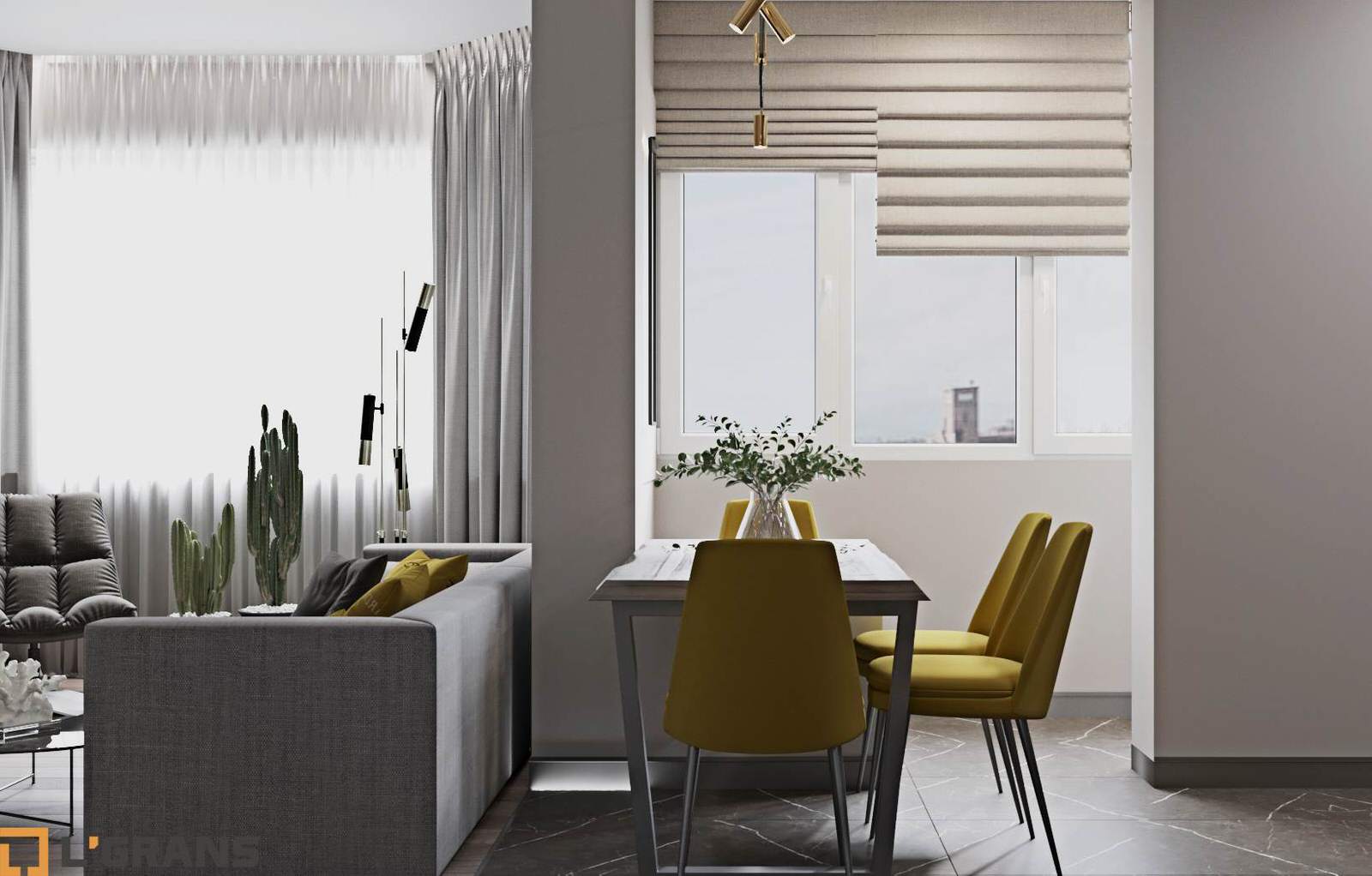 Дизайн проект интерьера 3к. квартиры ул. Советская