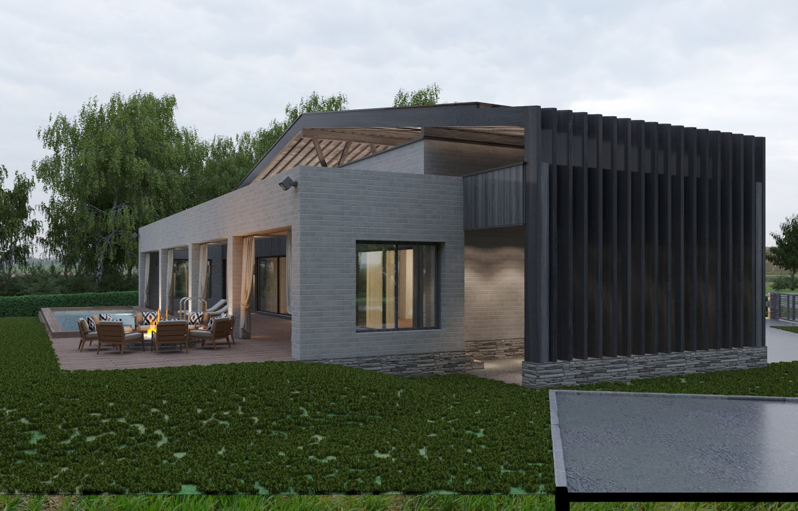 Дом с видом на лунку