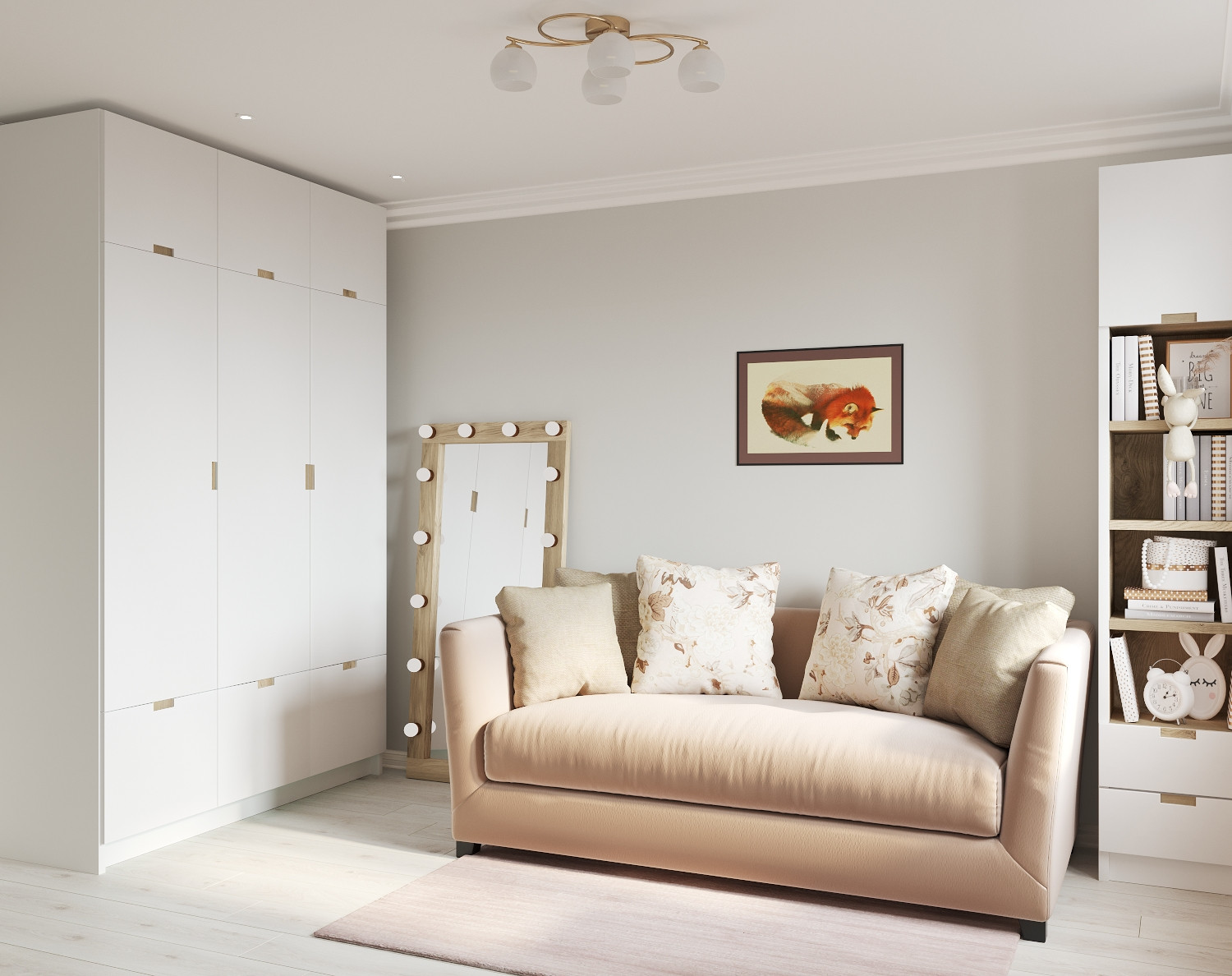 Квартира со вкусом для семьи из 3-х человек