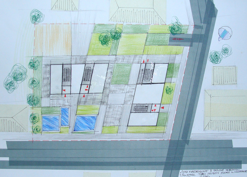 Размышление с карандашом - наброски, малоэтажные частные дома и таунхаусы