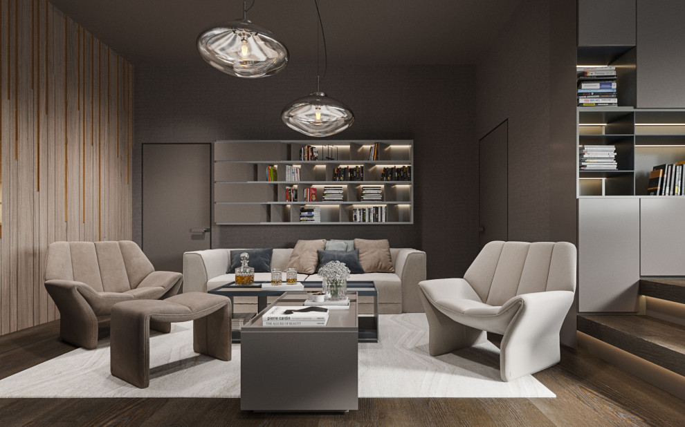 Студия в современном стиле в колониальных тонах