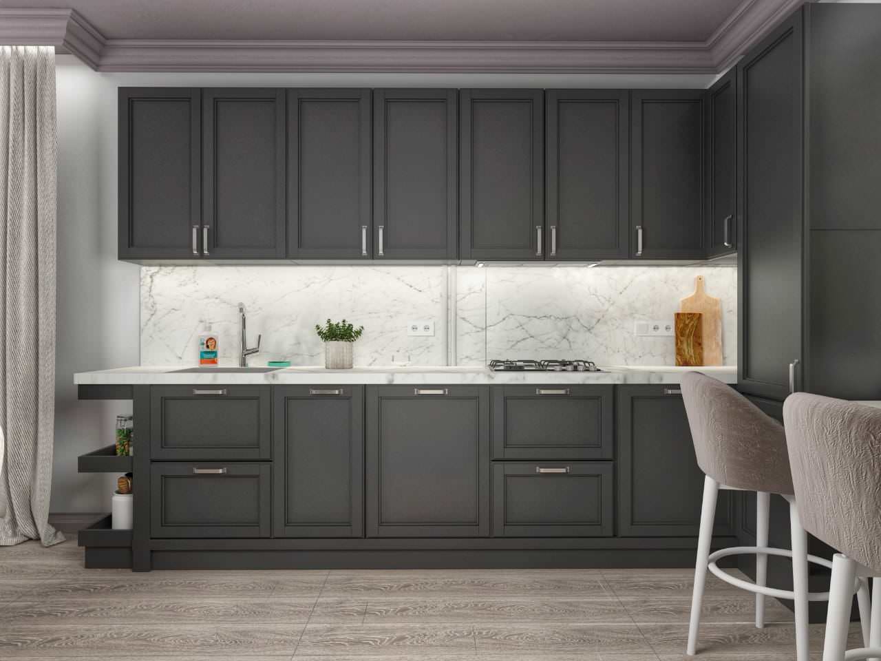 Гостиная в загорожном доме.