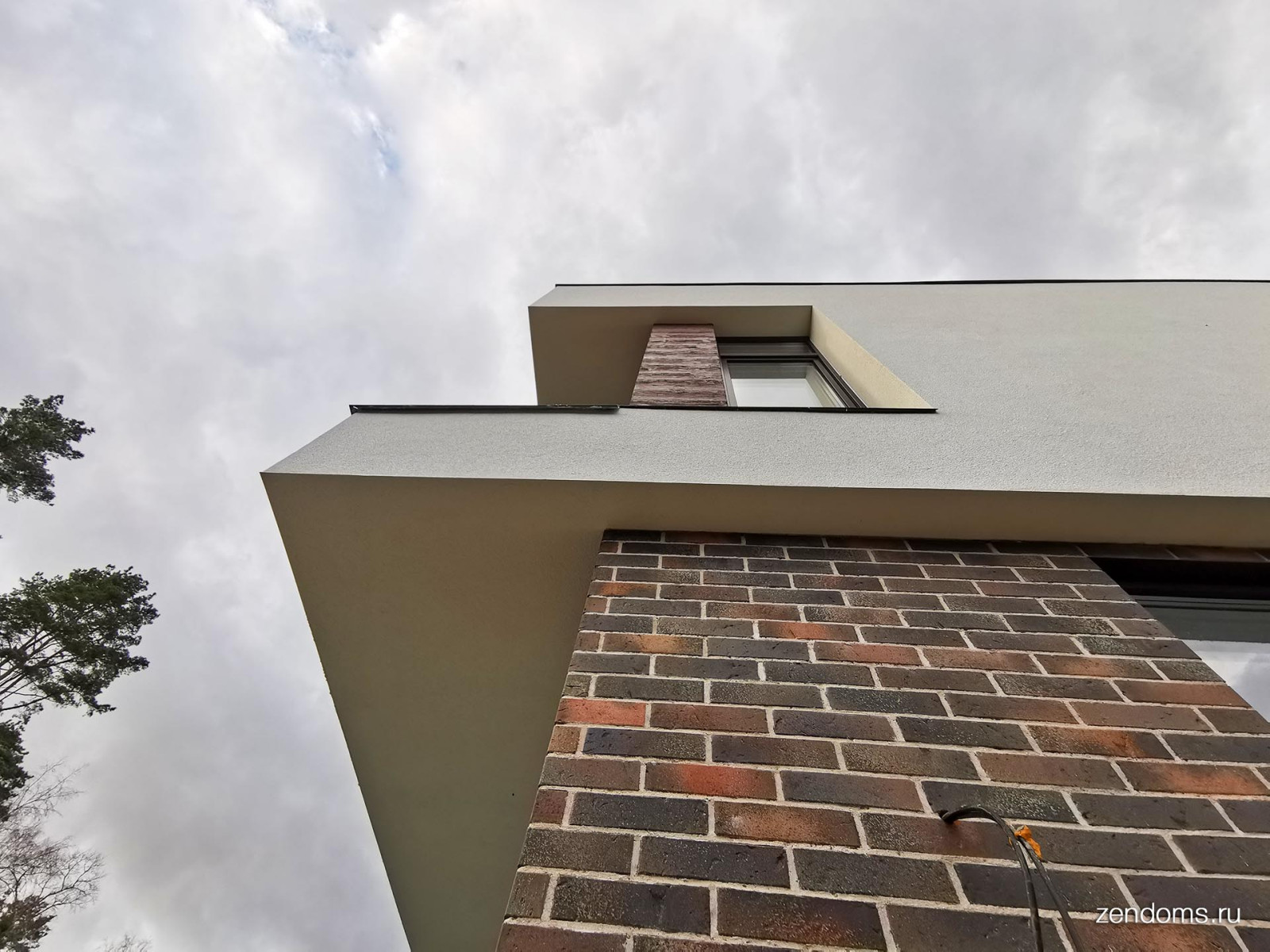 Проект дома 175 кв.м. с плоской кровлей на узком участке