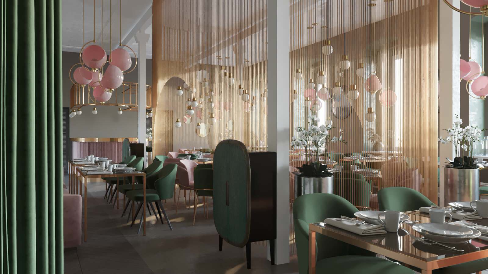 Restaurant_011_визуализация интерьера для ресторана "Джульетта" г. Спб