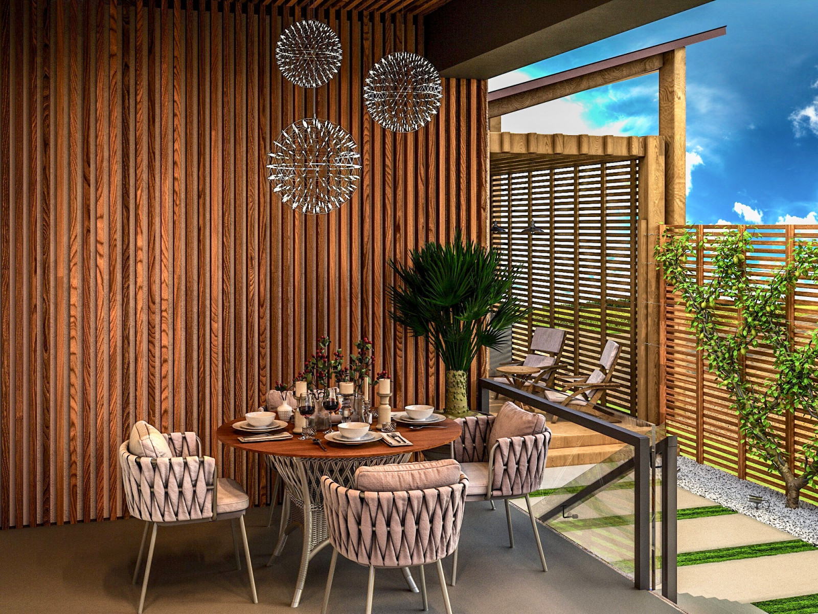 Обложка проекта: Благоустройство двора частного дома 250кв м