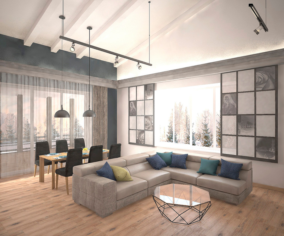 Гостиная в стиле лофт