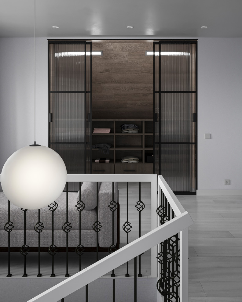 Дизайн интерьера мансардного этажа в частном доме.