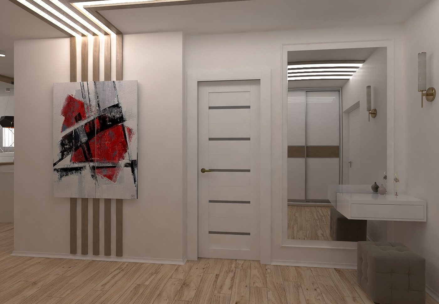 Квартира 40 м2 с элементами классики