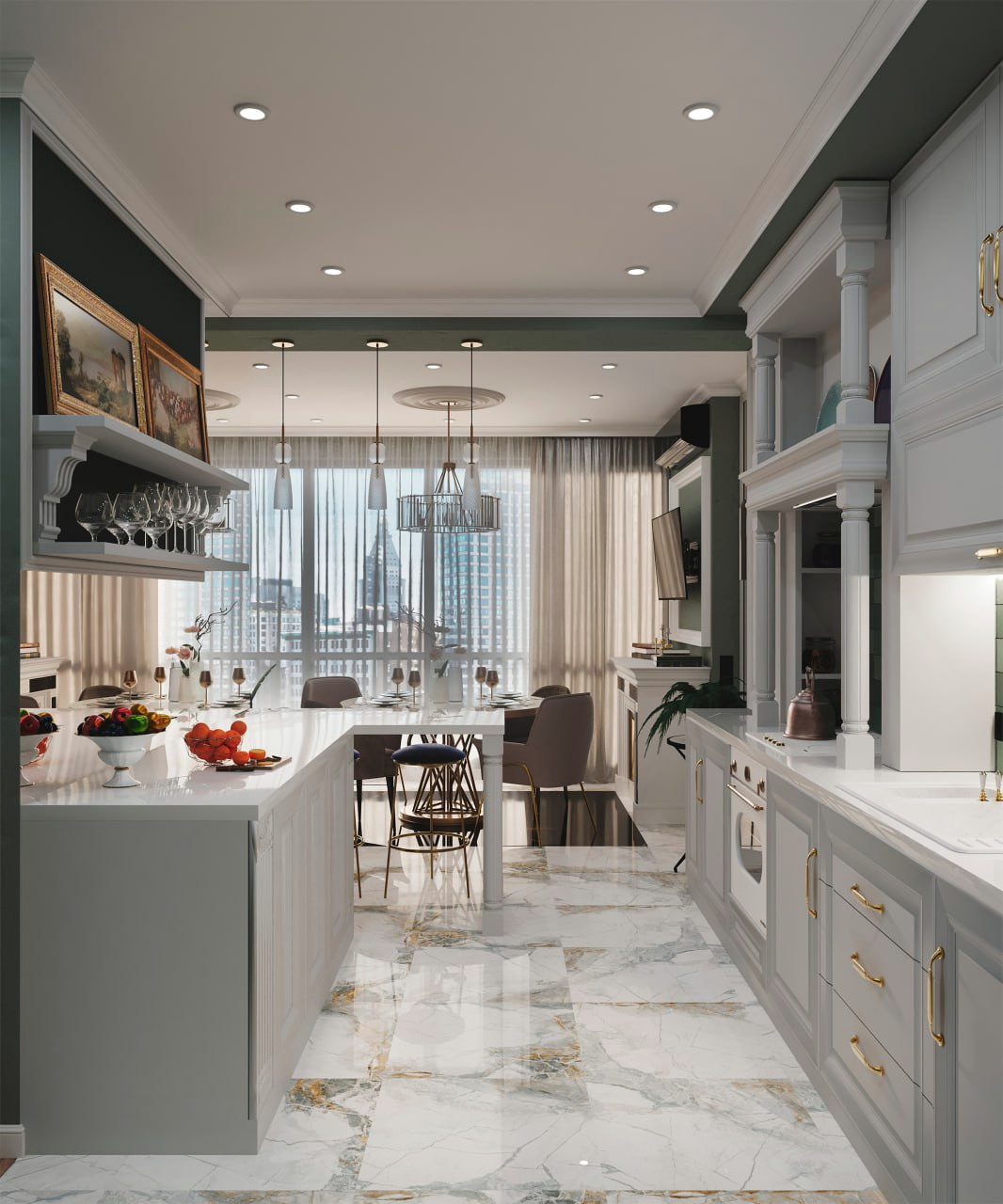 Мягкий интерьер  с деталями.