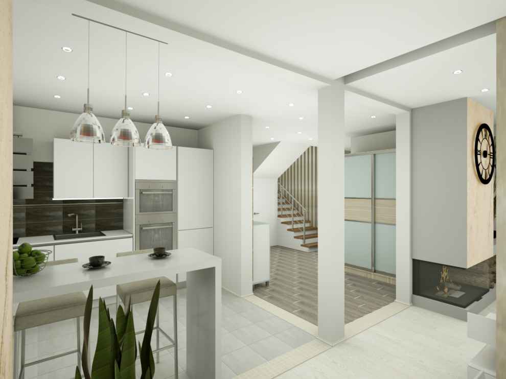 кухня-столовая частного дома