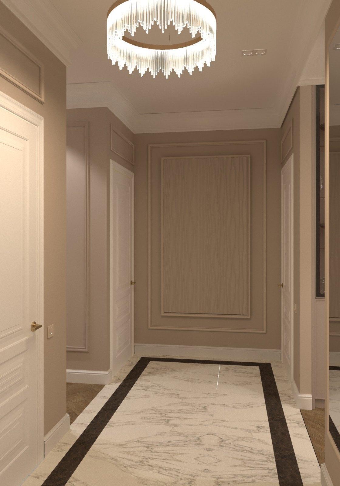 Кухня-гостиная в квартире 160 м2 в ЖК LIVE-Кутузовский.