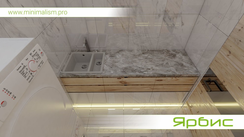 Обложка проекта: Дизайн небольшой прачечной в квартире