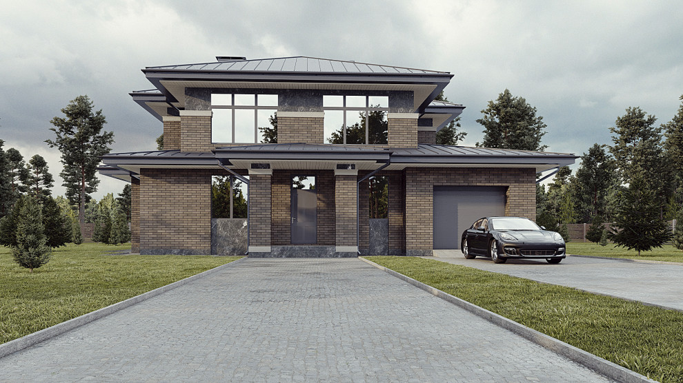 Современный дом в стиле Райта