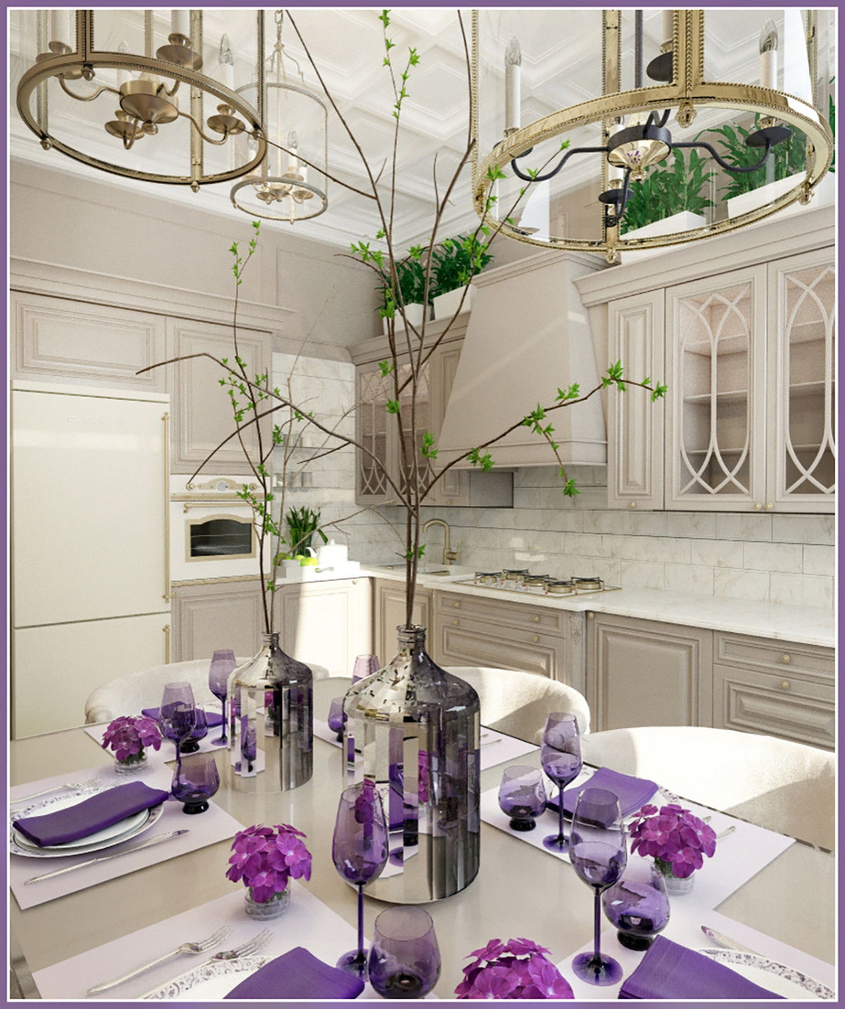 Интерьер кухни-столовой