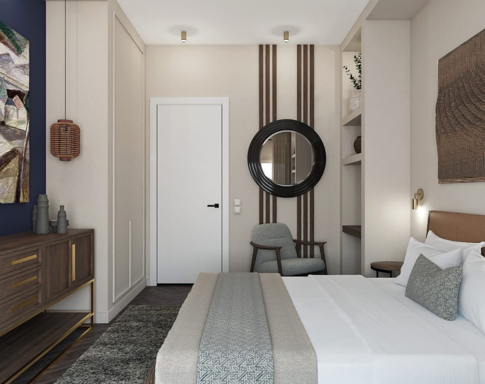 Обложка проекта: Дизайн-проект спальни в трехкомнатной квартире