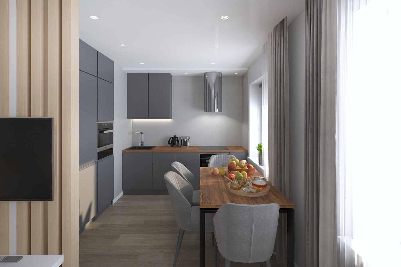 Квартира для молодой семьи в скандинавском стиле