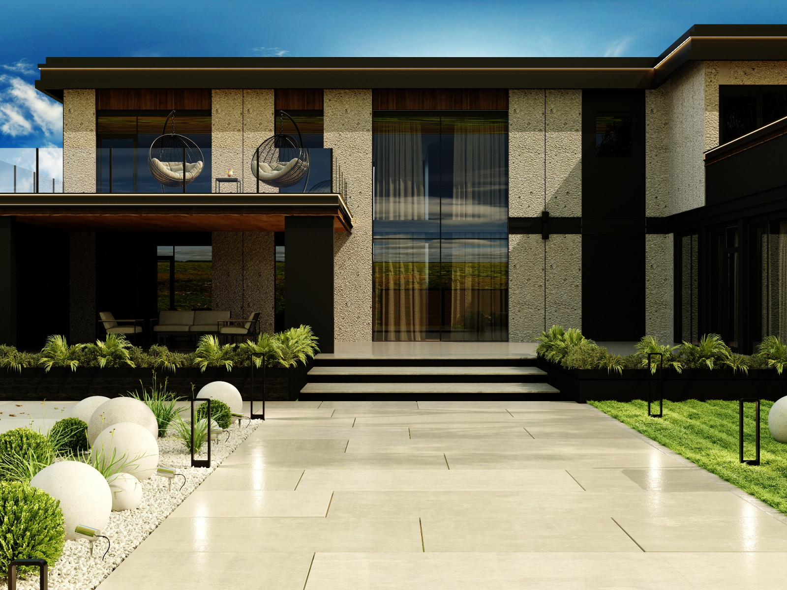 Благоустройство двора частного дома