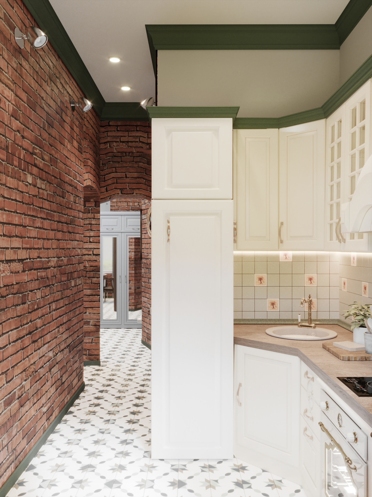 Обложка проекта: Интерьер в винтажном стиле для квартиры в доме дореволюционной застройки